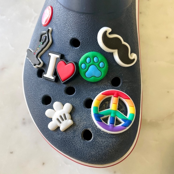 Crocs Crocband™ Clog in Navy with 11 fun Jibbitz Charms! - Picture 10 of 16